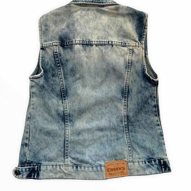 Veste en jean Creeks vintage sans manches